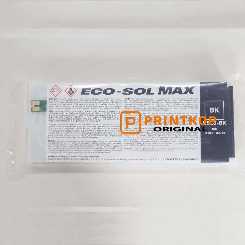 Roland Eco-UV4 Ink 500ml Black EUV4-5BK Genuine Original Cartridge