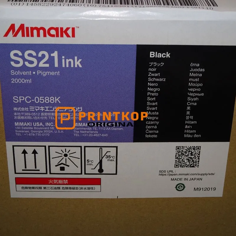 Mimaki SS21 Solvent Ink Pack 2L Black SPC-0588K
