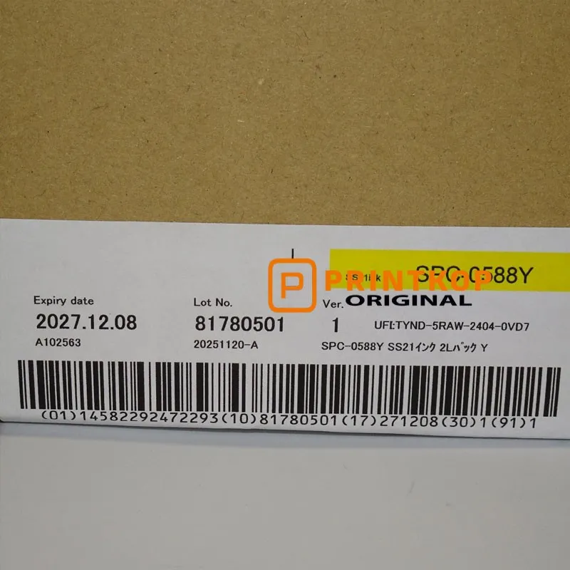 Mimaki SS21 Solvent Ink Pack 2L Yellow SPC-0588Y
